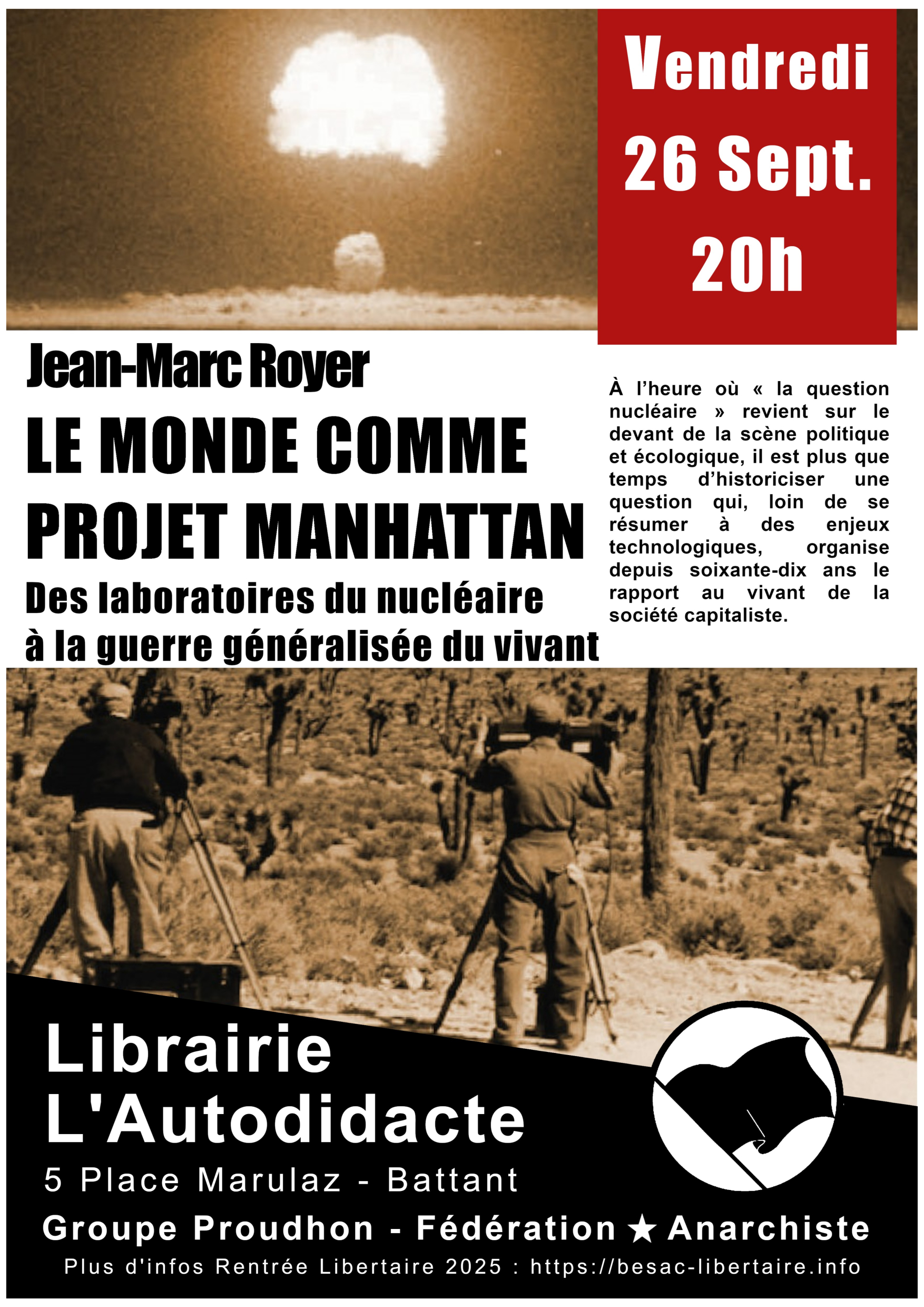Affiche 26-09 Le monde comme projet Manhattan